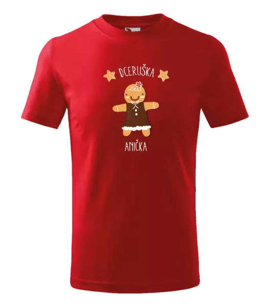 Dětské vánoční tričko Perníček dceruška