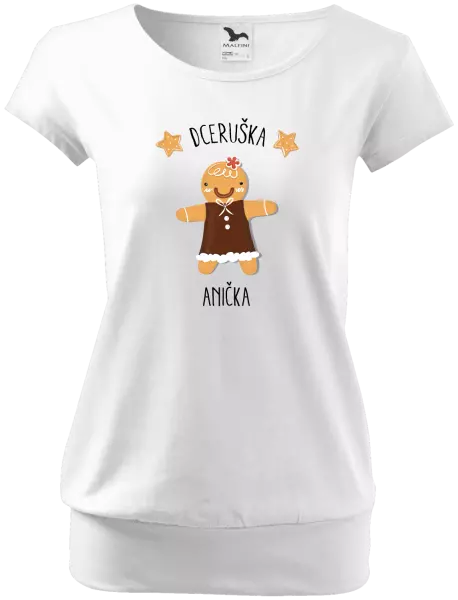 Dámské vánoční tričko Perníček dceruška