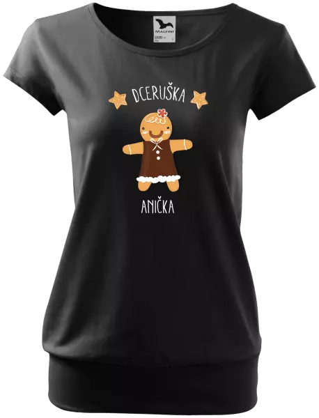 Dámské vánoční tričko Perníček dceruška