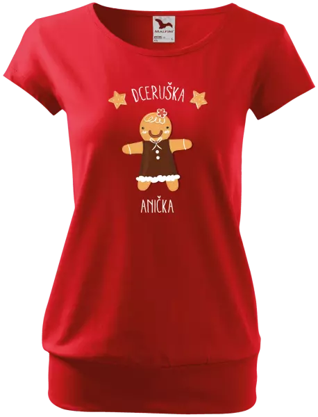 Dámské vánoční tričko Perníček dceruška