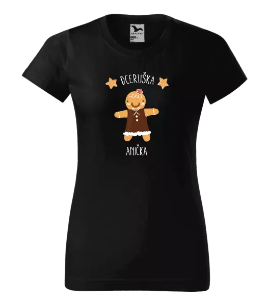 Dámské vánoční tričko Perníček dceruška
