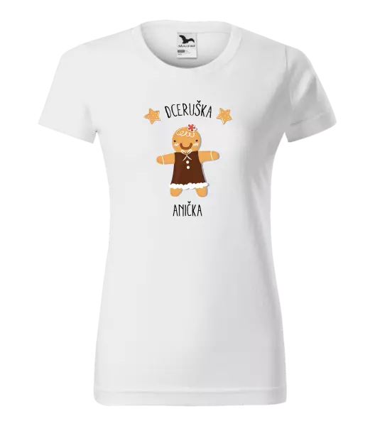 Dámské vánoční tričko Perníček dceruška