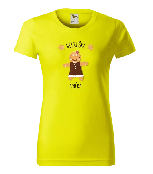 Dámské vánoční tričko Perníček dceruška