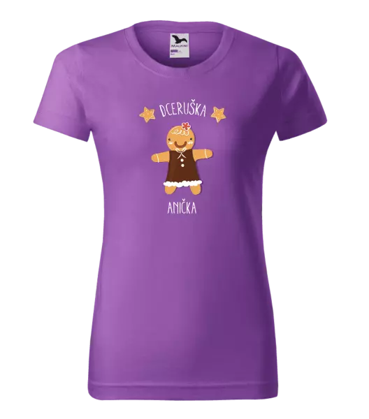 Dámské vánoční tričko Perníček dceruška