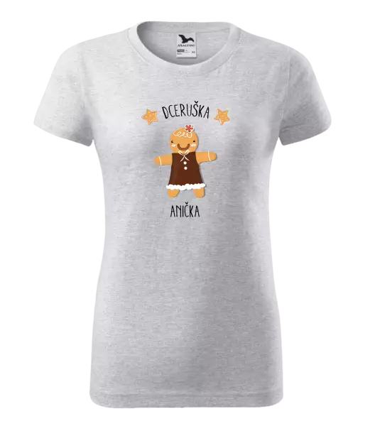 Dámské vánoční tričko Perníček dceruška