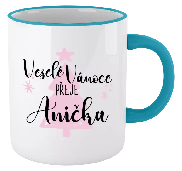 Vánoční hrnek Veselé Vánoce přeje - stromeček