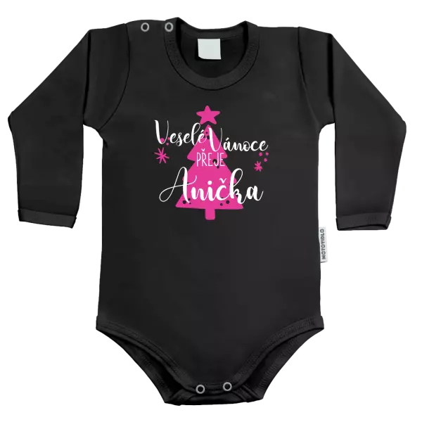 Dětské body Veselé Vánoce přeje - stromeček