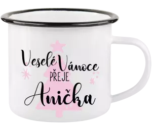 Vánoční plecháček Veselé Vánoce přeje - stromeček