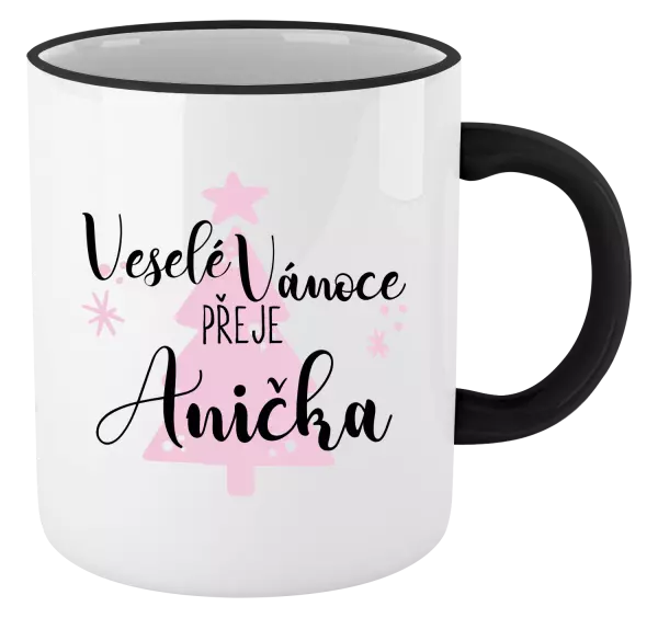 Vánoční hrnek Veselé Vánoce přeje - stromeček