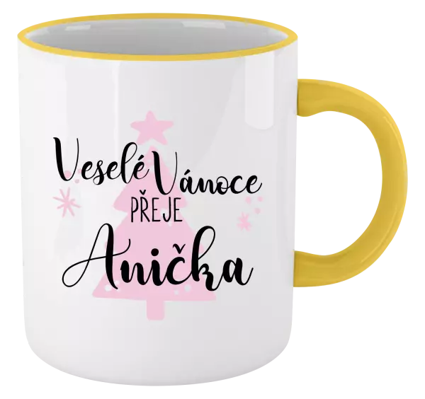 Vánoční hrnek Veselé Vánoce přeje - stromeček