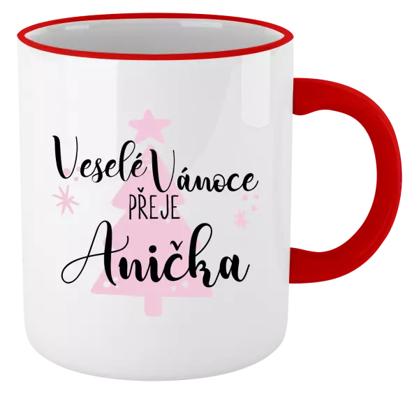 Vánoční hrnek Veselé Vánoce přeje - stromeček