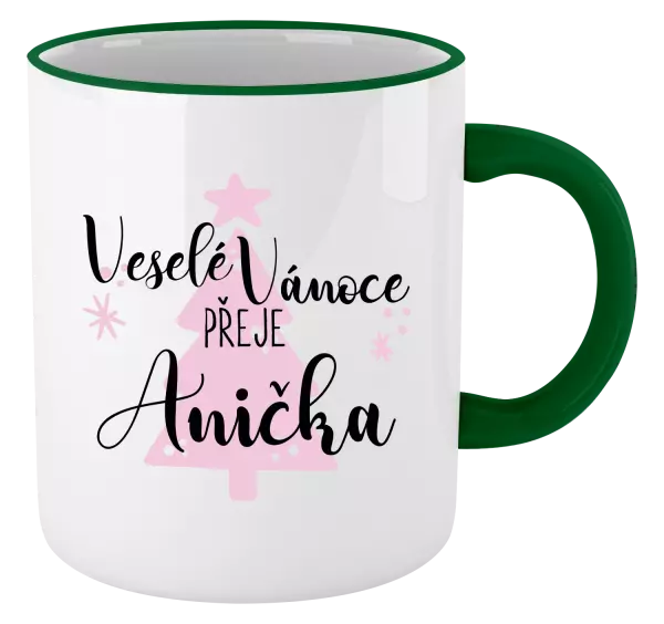 Vánoční hrnek Veselé Vánoce přeje - stromeček