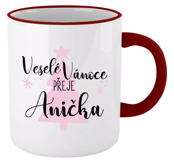 Vánoční hrnek Veselé Vánoce přeje - stromeček