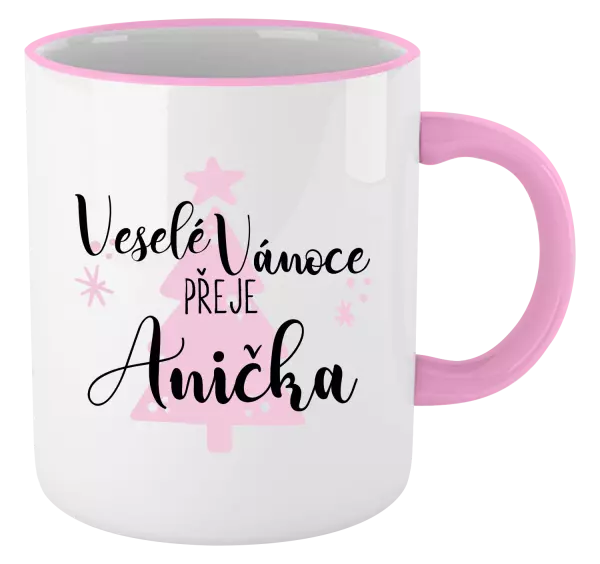 Vánoční hrnek Veselé Vánoce přeje - stromeček