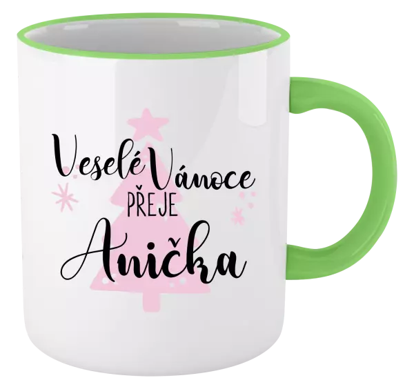 Vánoční hrnek Veselé Vánoce přeje - stromeček