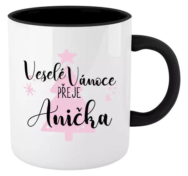 Vánoční hrnek Veselé Vánoce přeje - stromeček