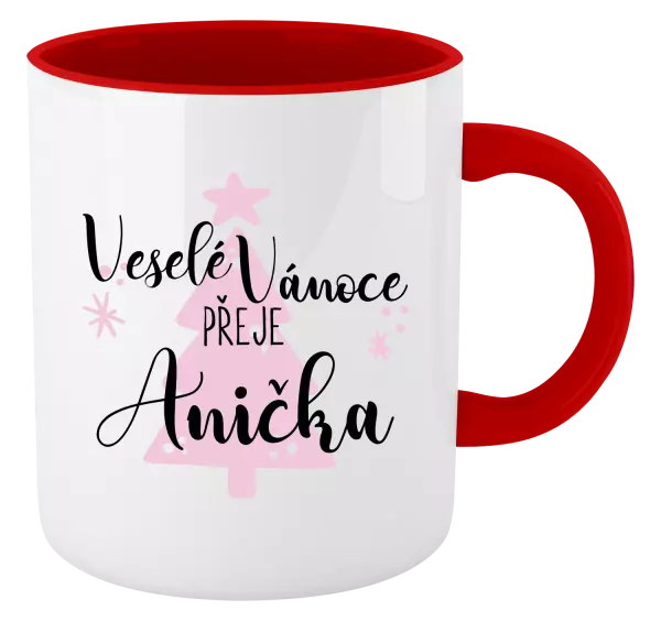 Vánoční hrnek Veselé Vánoce přeje - stromeček