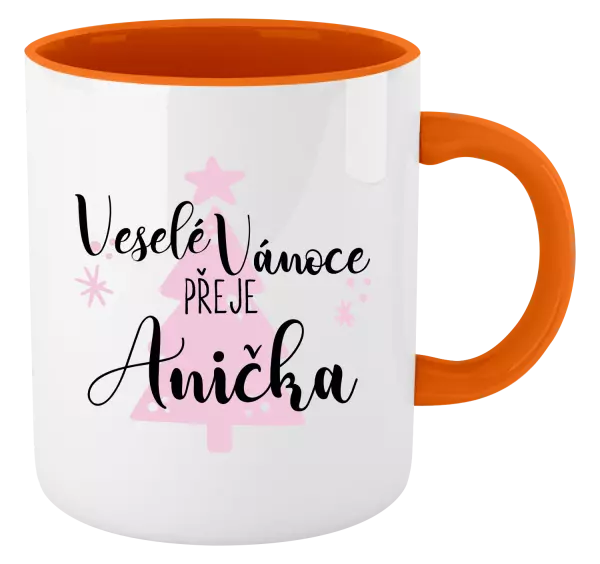 Vánoční hrnek Veselé Vánoce přeje - stromeček