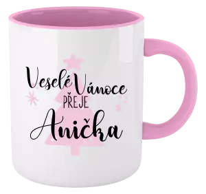 Vánoční hrnek Veselé Vánoce přeje - stromeček