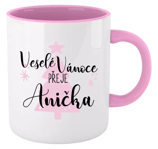 Vánoční hrnek Veselé Vánoce přeje - stromeček