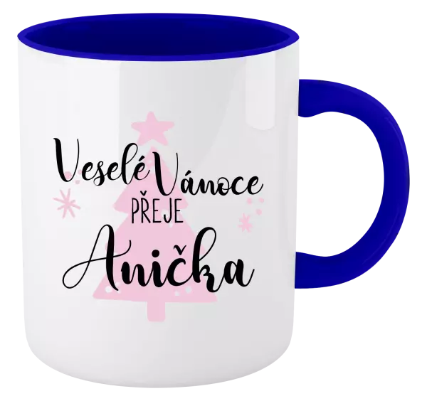 Vánoční hrnek Veselé Vánoce přeje - stromeček