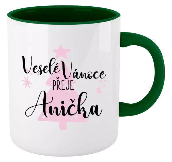 Vánoční hrnek Veselé Vánoce přeje - stromeček