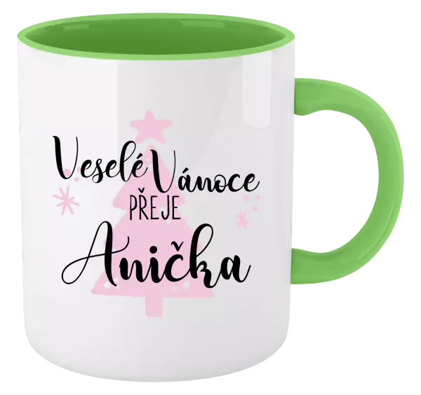 Vánoční hrnek Veselé Vánoce přeje - stromeček