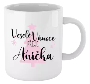 Vánoční hrnek Veselé Vánoce přeje - stromeček