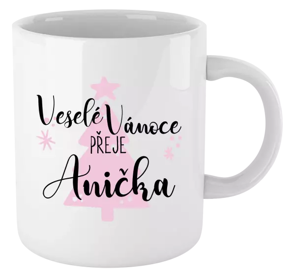 Vánoční hrnek Veselé Vánoce přeje - stromeček