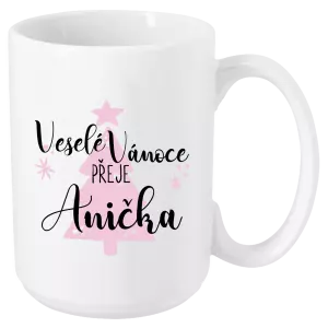 Vánoční hrnek Veselé Vánoce přeje - stromeček