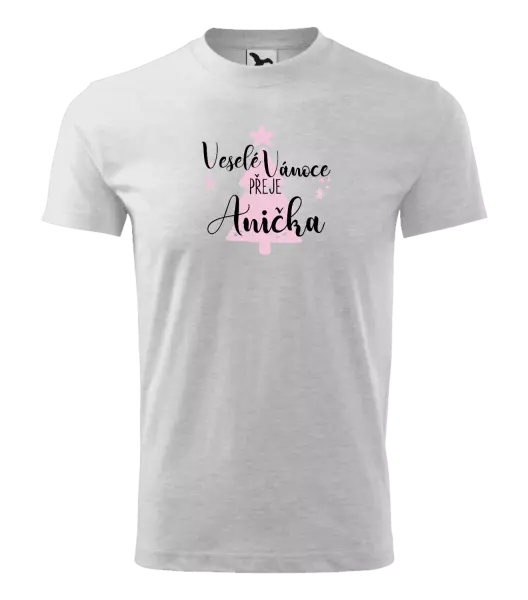 Dětské vánoční tričko Veselé Vánoce přeje - stromeček