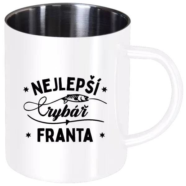 Nerezový hrnek Nejlepší rybář se jménem