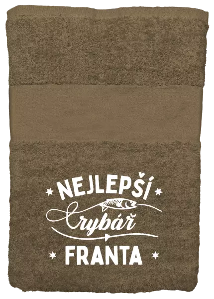 Ručník (50x100 cm) Nejlepší rybář se jménem