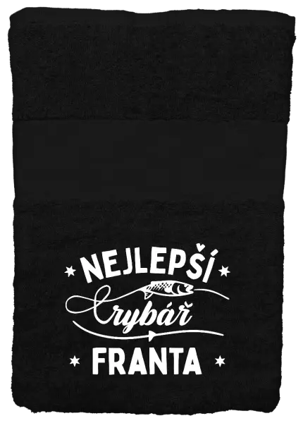 Ručník (50x100 cm) Nejlepší rybář se jménem