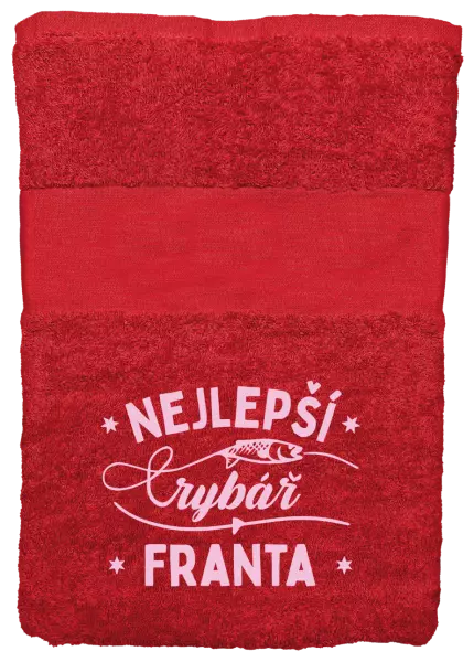 Ručník (50x100 cm) Nejlepší rybář se jménem