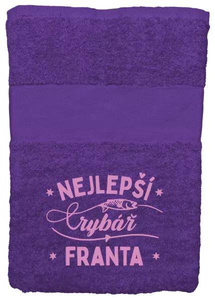 Ručník (50x100 cm) Nejlepší rybář se jménem