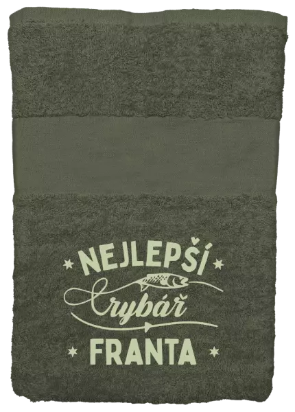 Ručník (50x100 cm) Nejlepší rybář se jménem