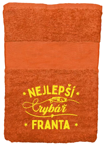Ručník (50x100 cm) Nejlepší rybář se jménem