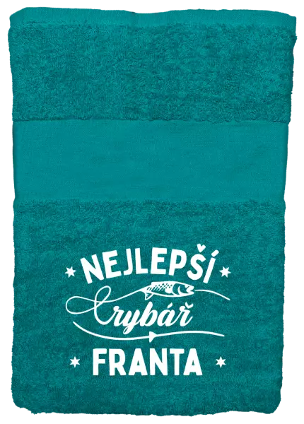 Ručník (50x100 cm) Nejlepší rybář se jménem