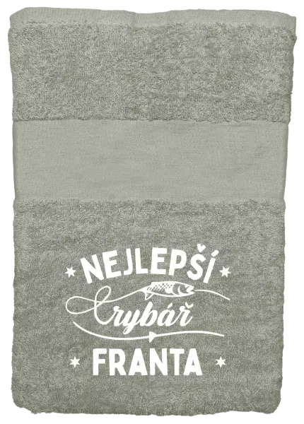 Ručník (50x100 cm) Nejlepší rybář se jménem