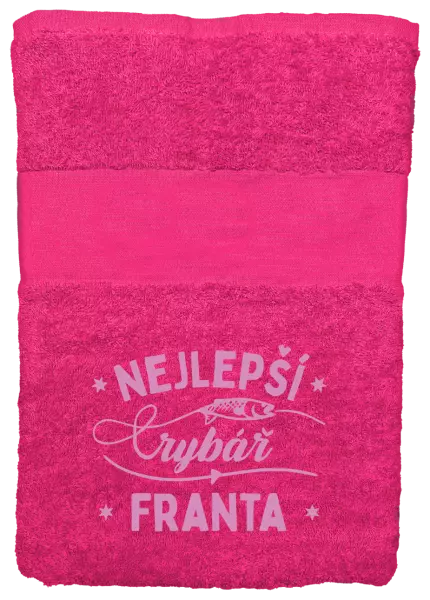 Ručník (50x100 cm) Nejlepší rybář se jménem