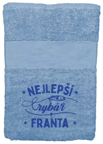 Ručník (50x100 cm) Nejlepší rybář se jménem