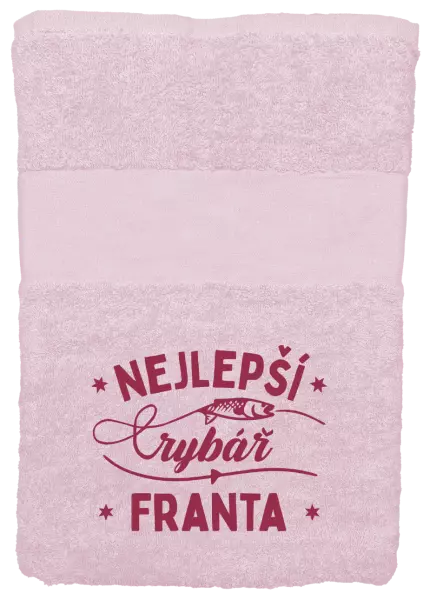 Ručník (50x100 cm) Nejlepší rybář se jménem