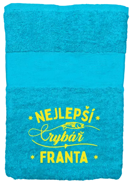 Ručník (50x100 cm) Nejlepší rybář se jménem