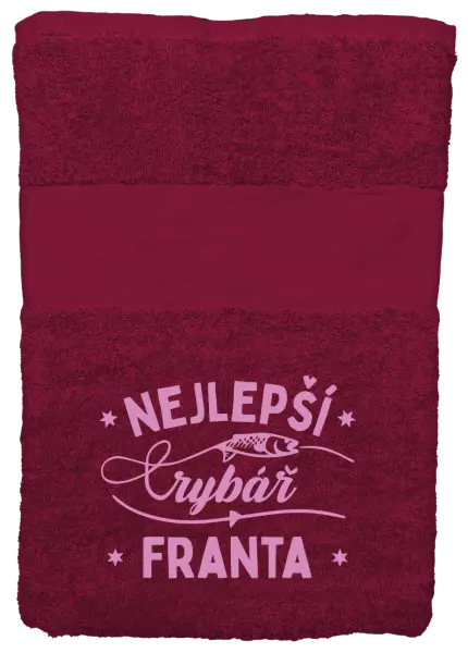 Ručník (50x100 cm) Nejlepší rybář se jménem