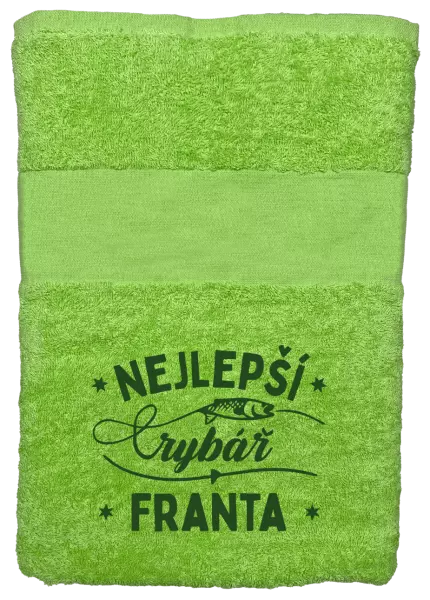 Ručník (50x100 cm) Nejlepší rybář se jménem