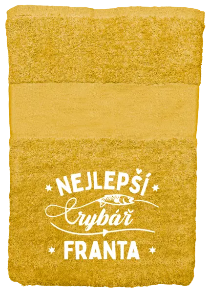 Ručník (50x100 cm) Nejlepší rybář se jménem