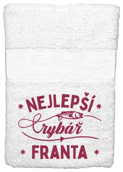 Osuška (100x150 cm) Nejlepší rybář se jménem