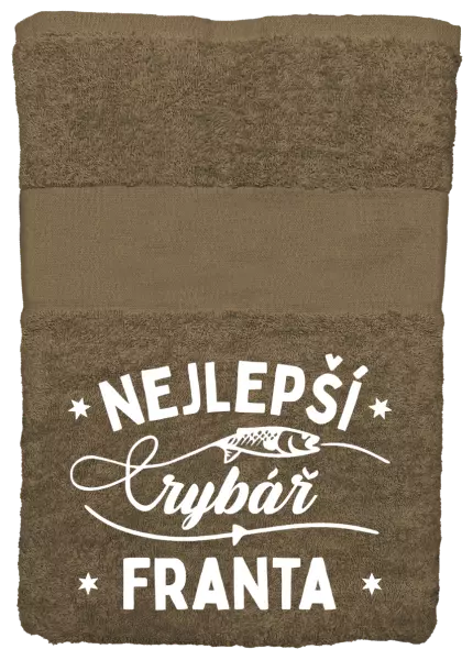 Osuška (100x150 cm) Nejlepší rybář se jménem