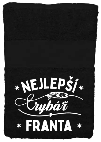 Osuška (100x150 cm) Nejlepší rybář se jménem